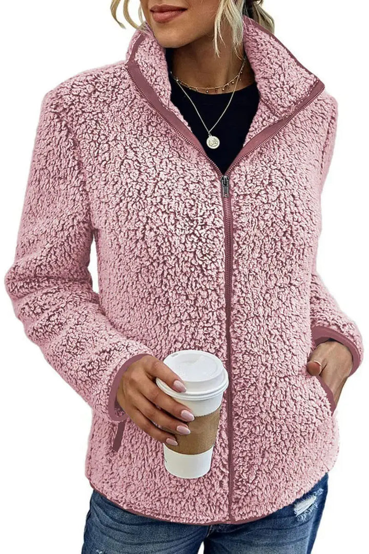 Brittany | Effortless Zip Up Sherpa Jacket Women