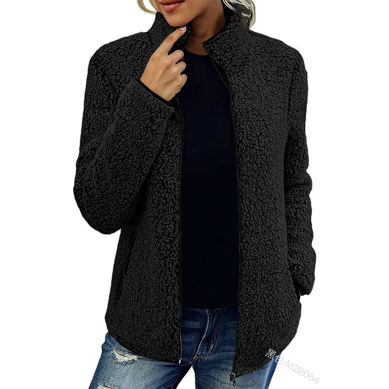 Brittany | Effortless Zip Up Sherpa Jacket Women