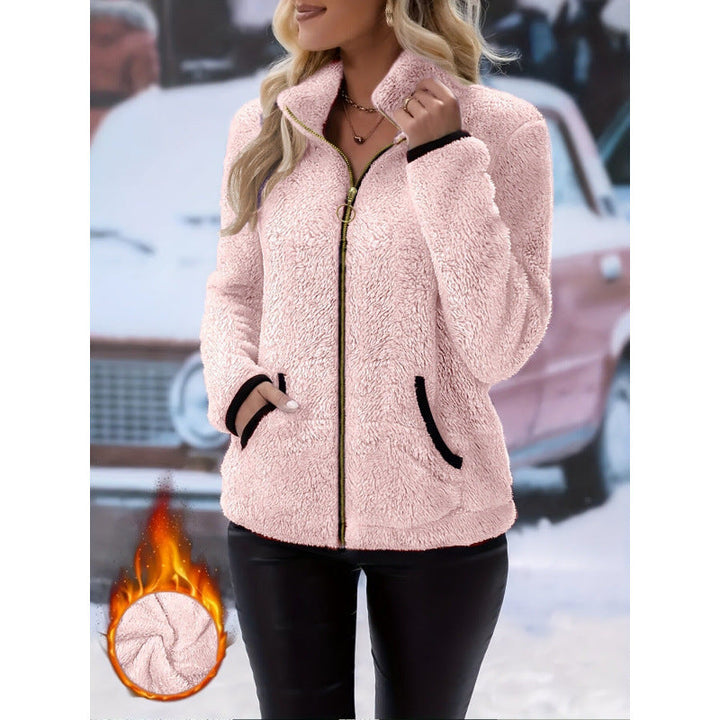 Catherine | Stand Collar Zip-Up Sherpa Jacket Women
