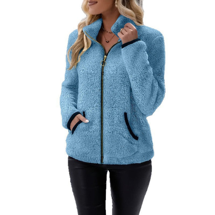Catherine | Stand Collar Zip-Up Sherpa Jacket Women