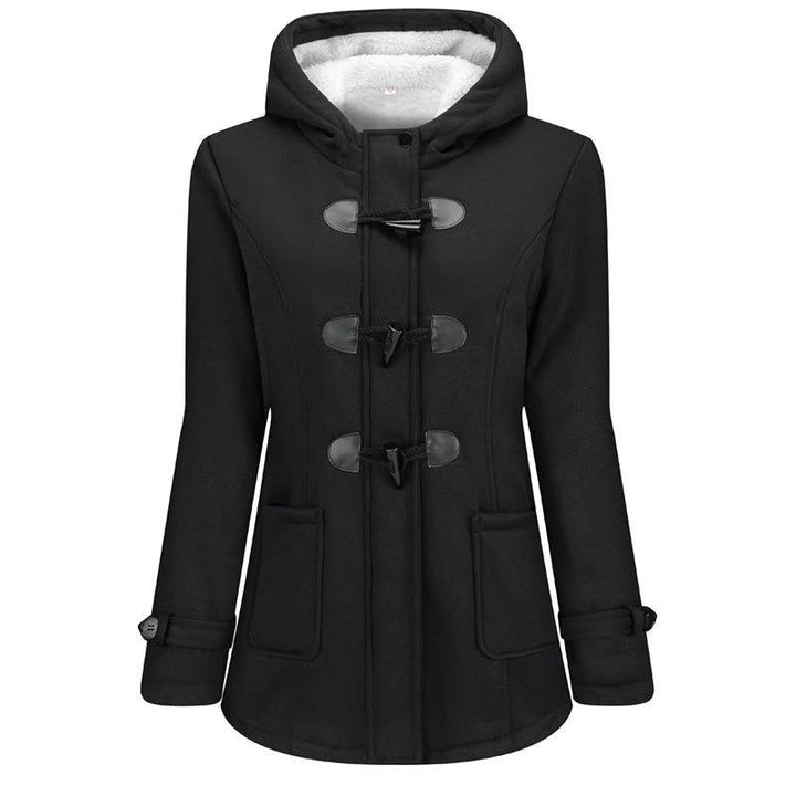 Charlotte | Chic Hooded Toggle Sherpa Jacket Women