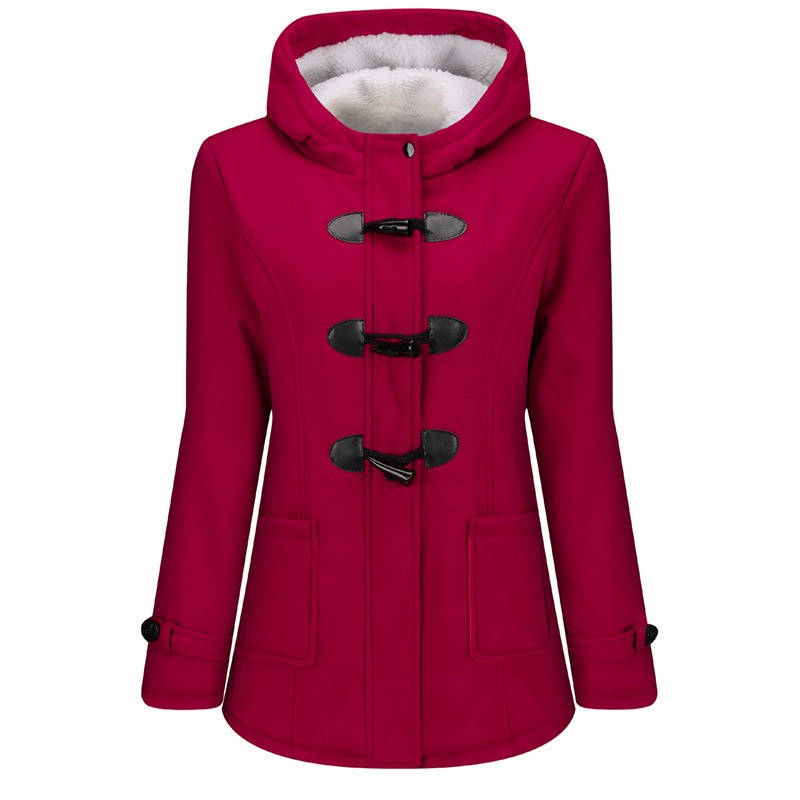 Charlotte | Chic Hooded Toggle Sherpa Jacket Women