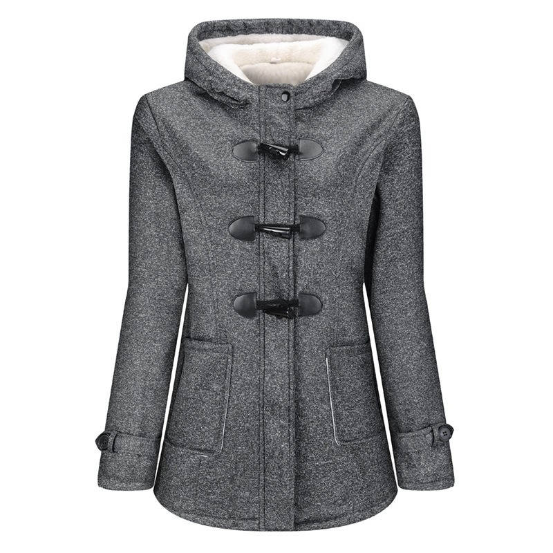 Charlotte | Chic Hooded Toggle Sherpa Jacket Women