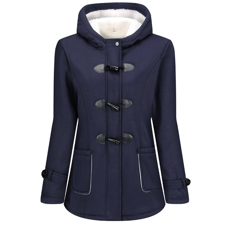 Charlotte | Chic Hooded Toggle Sherpa Jacket Women