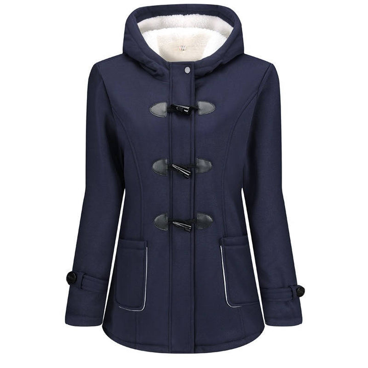 Charlotte | Chic Hooded Toggle Sherpa Jacket Women