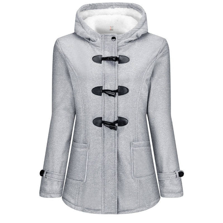 Charlotte | Chic Hooded Toggle Sherpa Jacket Women