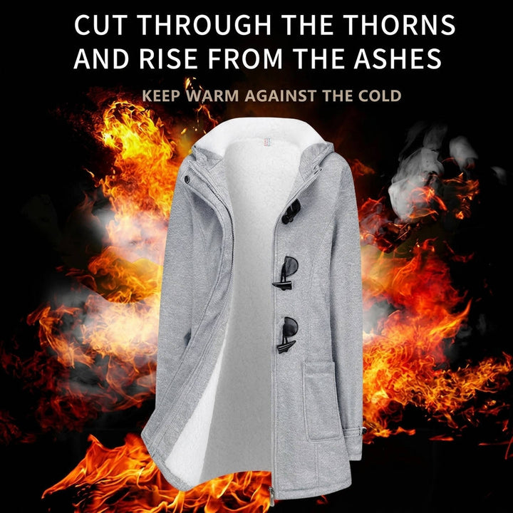 Charlotte | Chic Hooded Toggle Sherpa Jacket Women