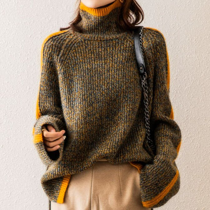 Charlotte | Effortless Oversized Ribbed Turtleneck Sweater