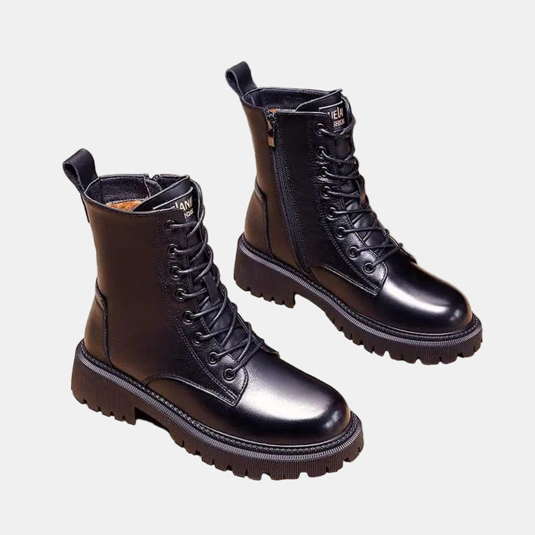 Christina | Timeless Lace-Up Combat Snow Boots Women