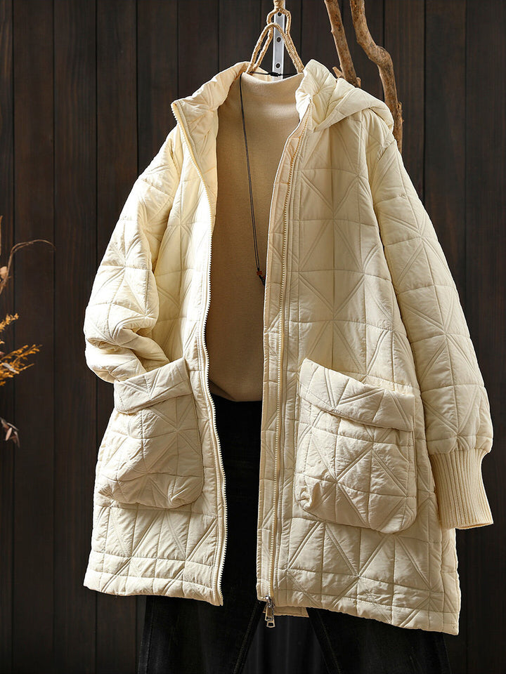 Christine | Cozy Quilted Hooded Longline Puffer Jacket Women