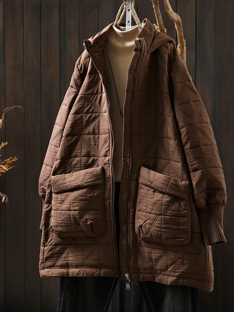 Christine | Cozy Quilted Hooded Longline Puffer Jacket Women