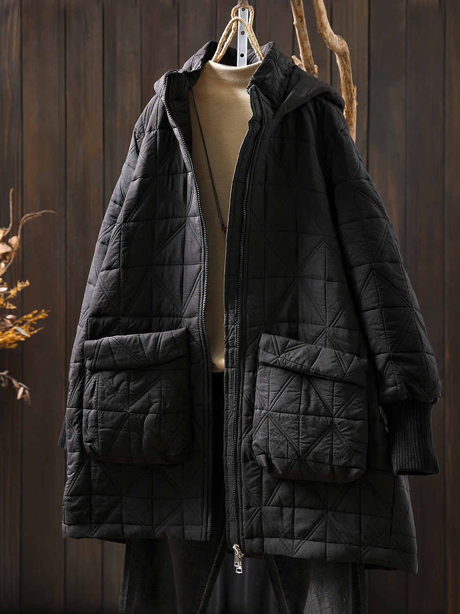 Christine | Cozy Quilted Hooded Longline Puffer Jacket Women