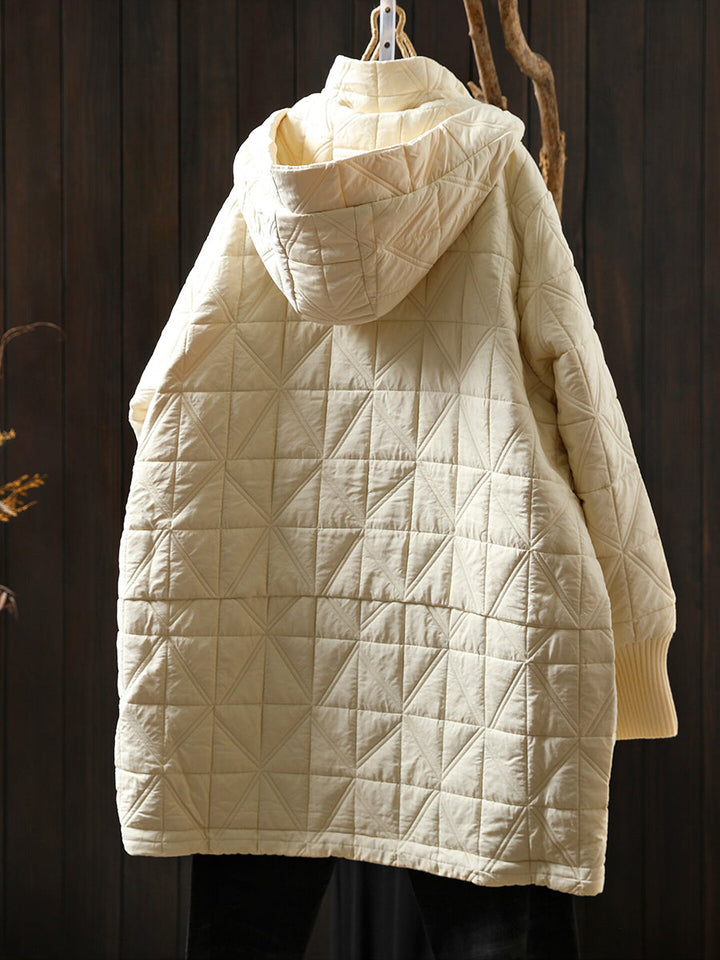 Christine | Cozy Quilted Hooded Longline Puffer Jacket Women