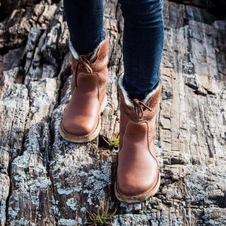 Christine | Lace-Up Mid-Calf Winter Snow Boots Women
