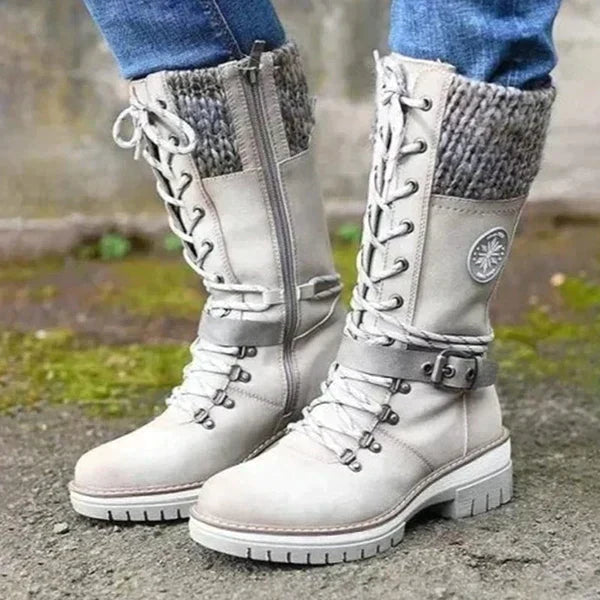 Cynthia | Classic Tall Lace-Up Snow Boots Women