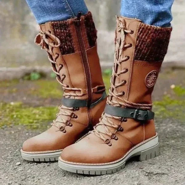 Cynthia | Classic Tall Lace-Up Snow Boots Women