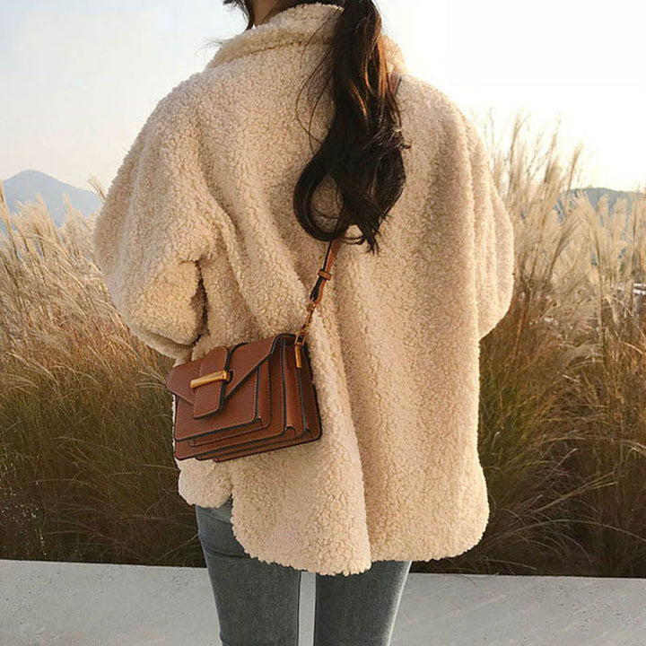Danielle | Cozy Lapel Collar Sherpa Jacket Women