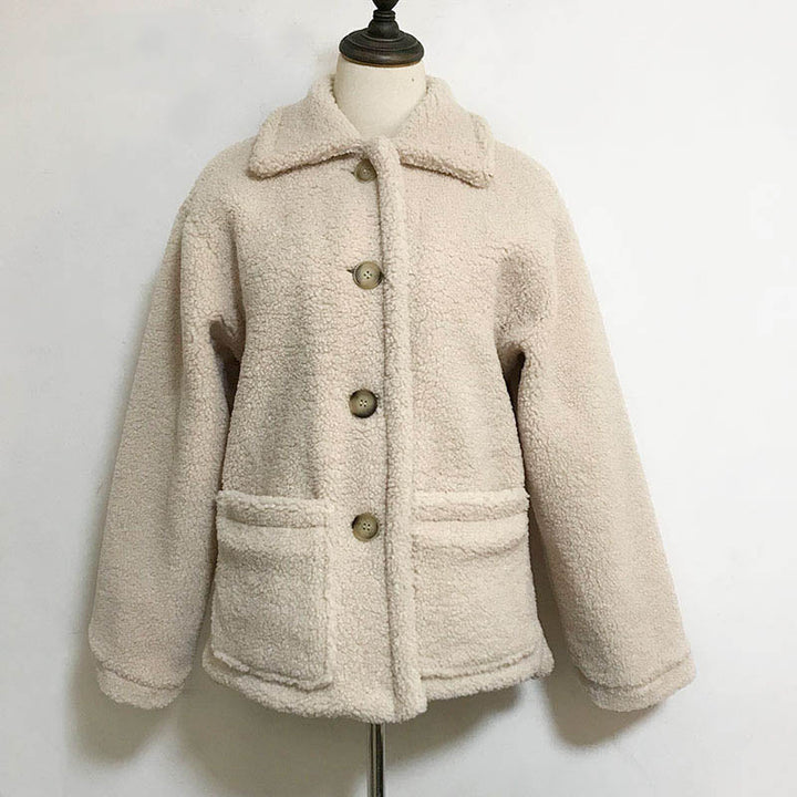 Danielle | Cozy Lapel Collar Sherpa Jacket Women