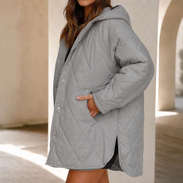 Danielle | Stylish Diamond Quilted Hooded Puffer Jacket Women