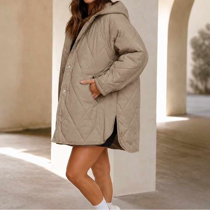 Danielle | Stylish Diamond Quilted Hooded Puffer Jacket Women