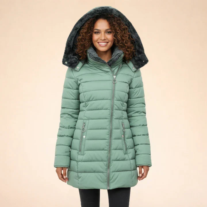 Diane | Classic Quilted Hooded Winter Puffer Jacket Women