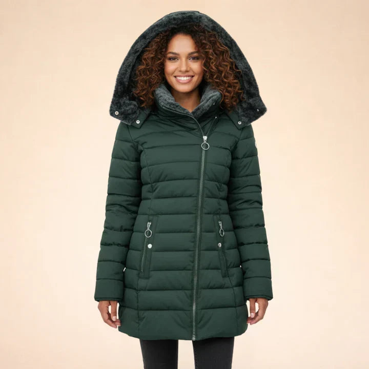 Diane | Classic Quilted Hooded Winter Puffer Jacket Women