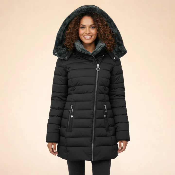Diane | Classic Quilted Hooded Winter Puffer Jacket Women
