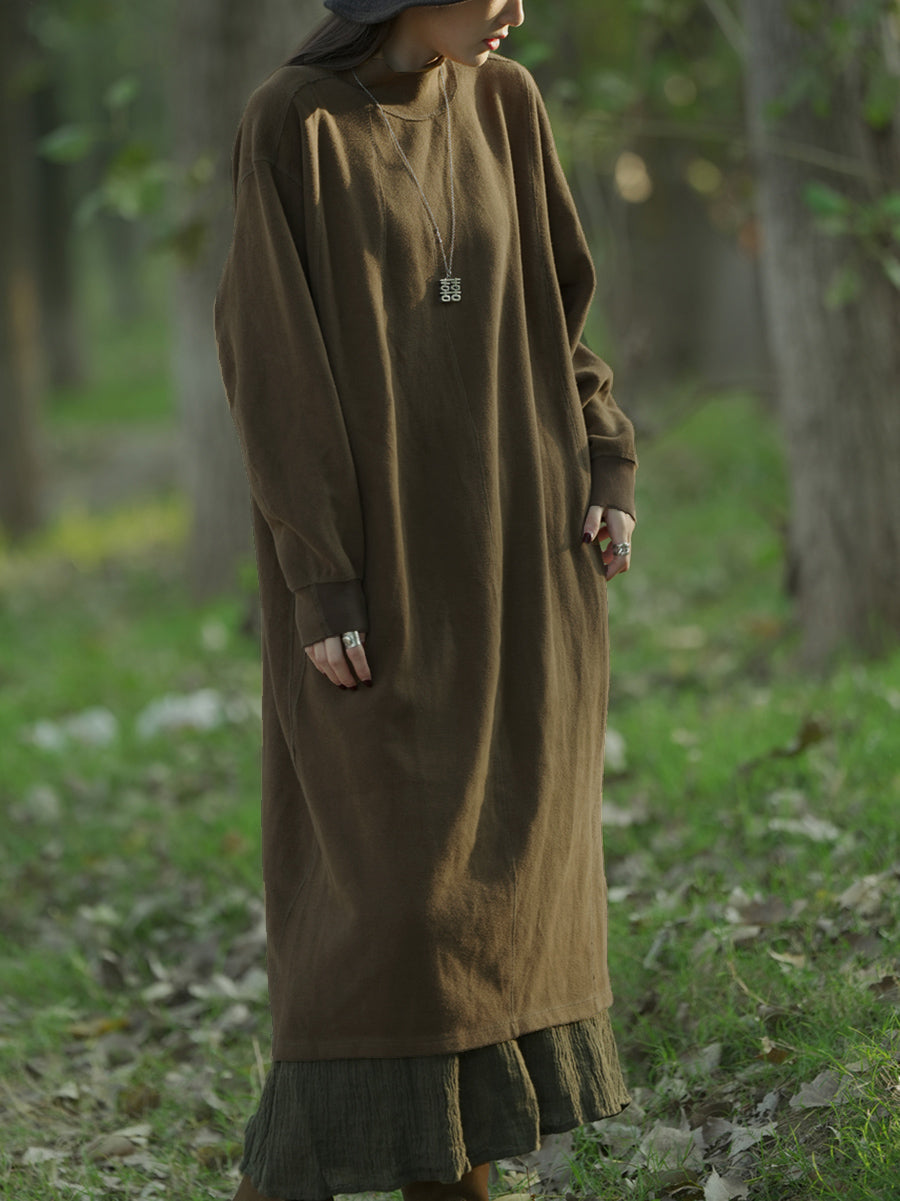 Dorothy | Mock Neck Long Sleeve Midi Sweater Dress