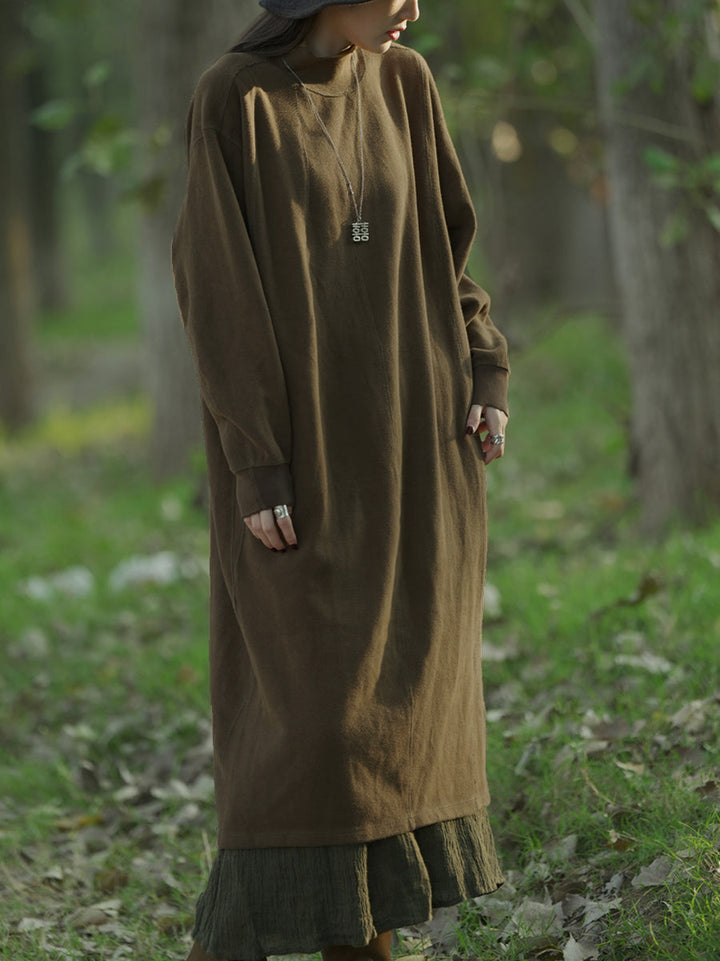 Dorothy | Mock Neck Long Sleeve Midi Sweater Dress