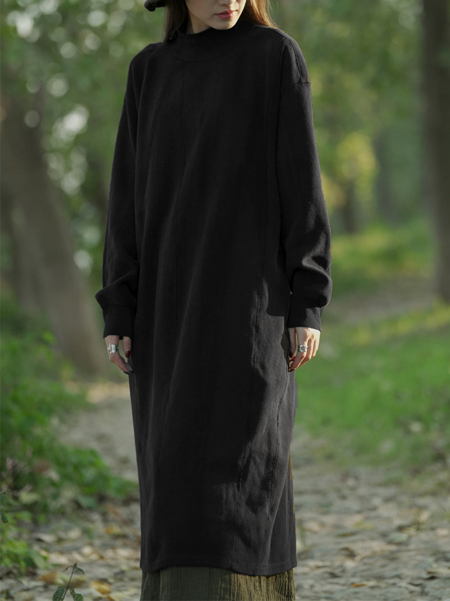 Dorothy | Mock Neck Long Sleeve Midi Sweater Dress