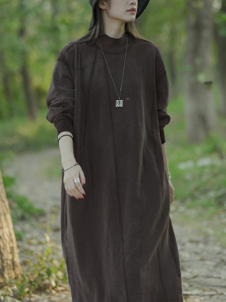 Dorothy | Mock Neck Long Sleeve Midi Sweater Dress