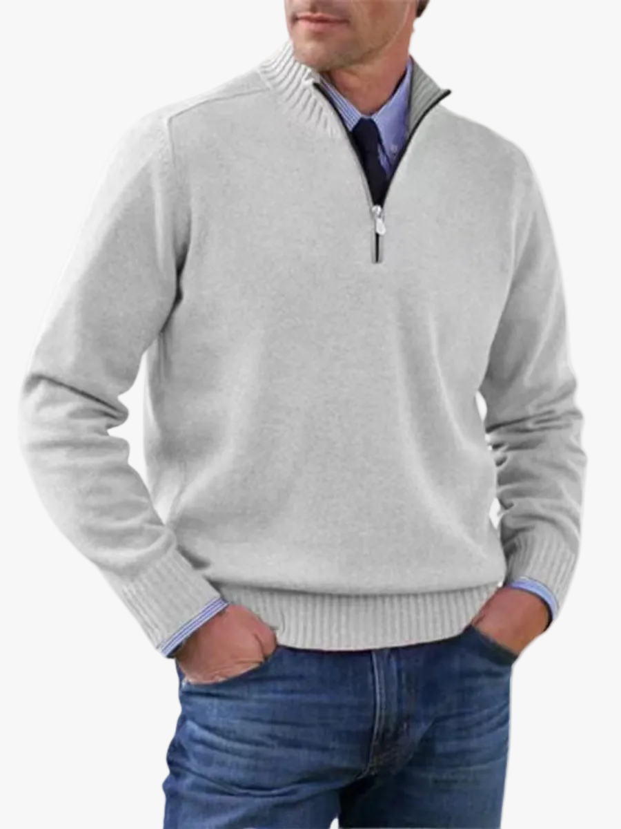 Douglas | Polished Half Zip Mens Knit Sweater