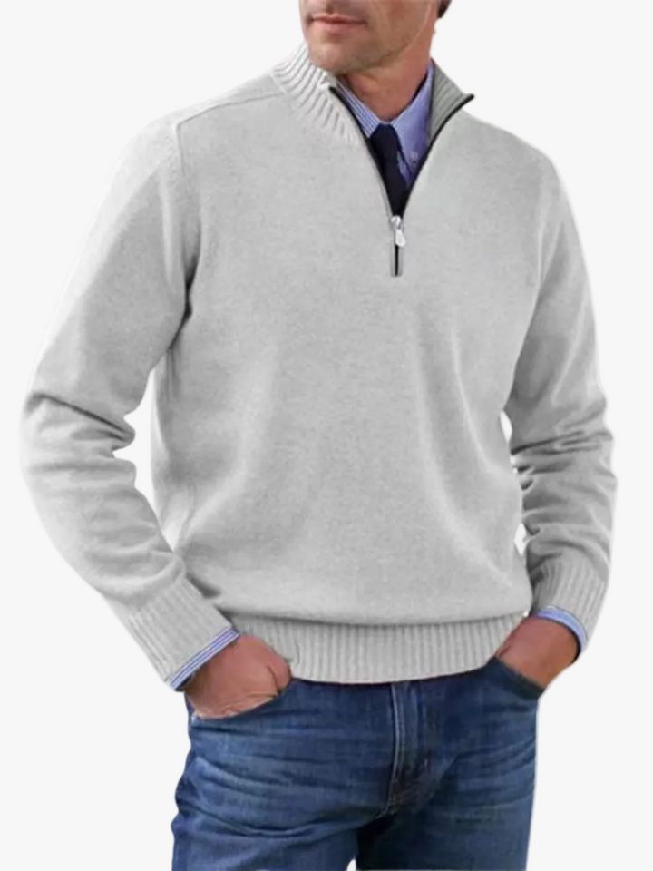 Douglas | Polished Half Zip Mens Knit Sweater