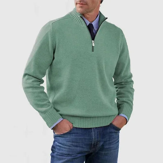 Douglas | Polished Half Zip Mens Knit Sweater