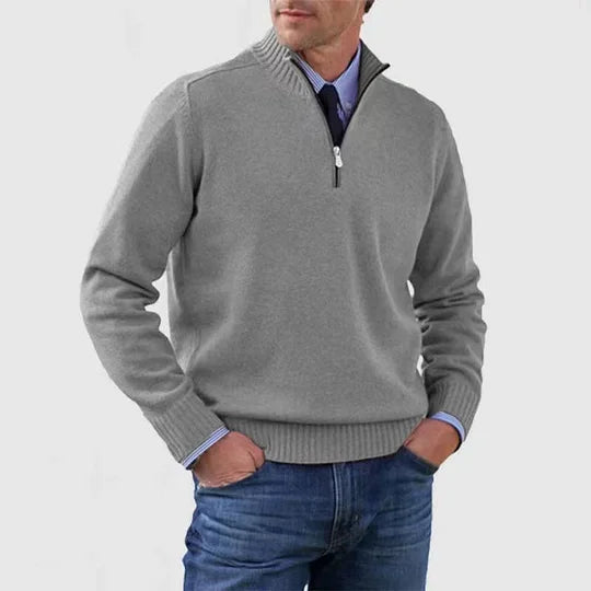Douglas | Polished Half Zip Mens Knit Sweater