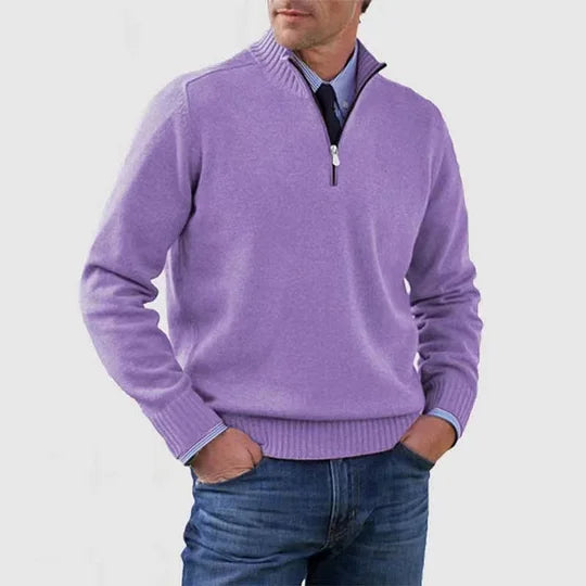 Douglas | Polished Half Zip Mens Knit Sweater