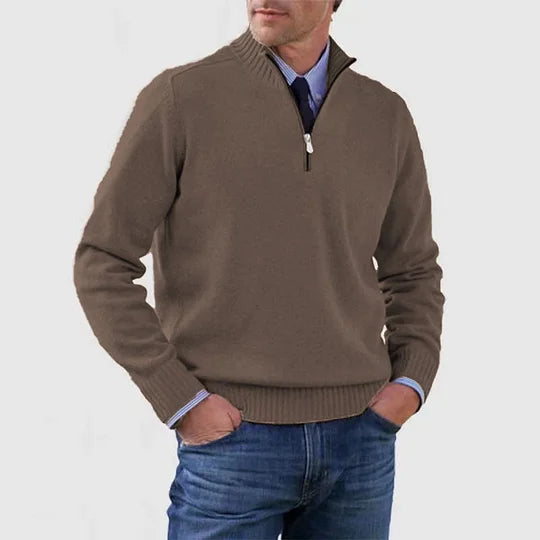Douglas | Polished Half Zip Mens Knit Sweater