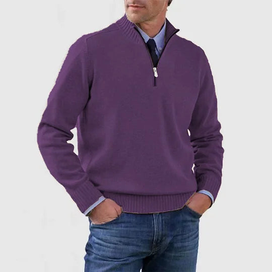 Douglas | Polished Half Zip Mens Knit Sweater