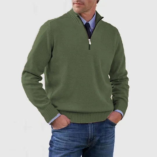 Douglas | Polished Half Zip Mens Knit Sweater