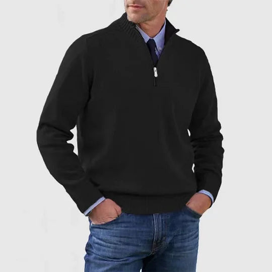 Douglas | Polished Half Zip Mens Knit Sweater