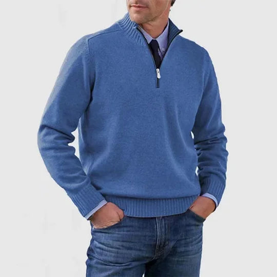 Douglas | Polished Half Zip Mens Knit Sweater