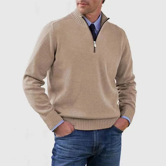Douglas | Polished Half Zip Mens Knit Sweater