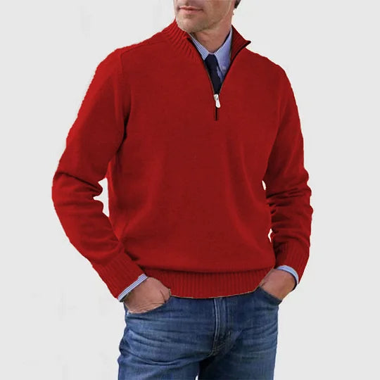 Douglas | Polished Half Zip Mens Knit Sweater