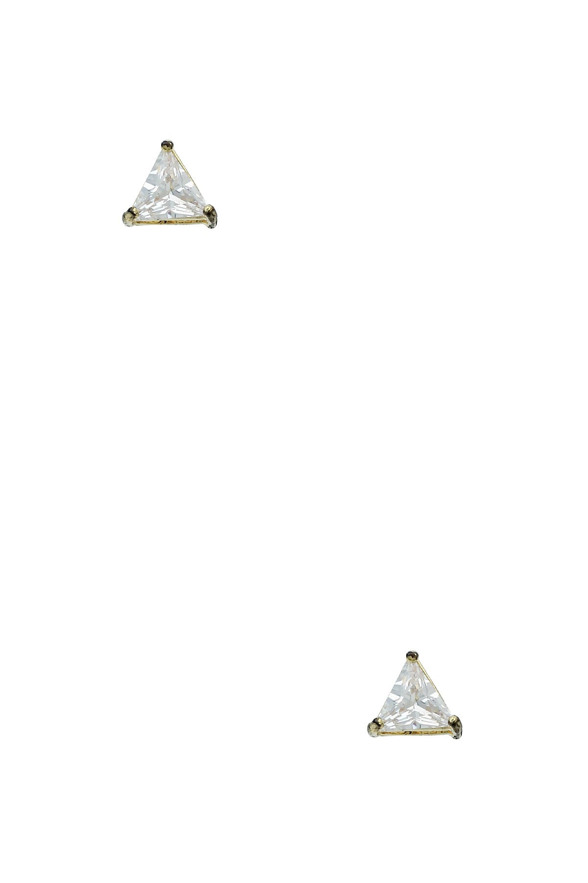 Jewelry- EARRINGS- triangle 7mm crystal stud earring