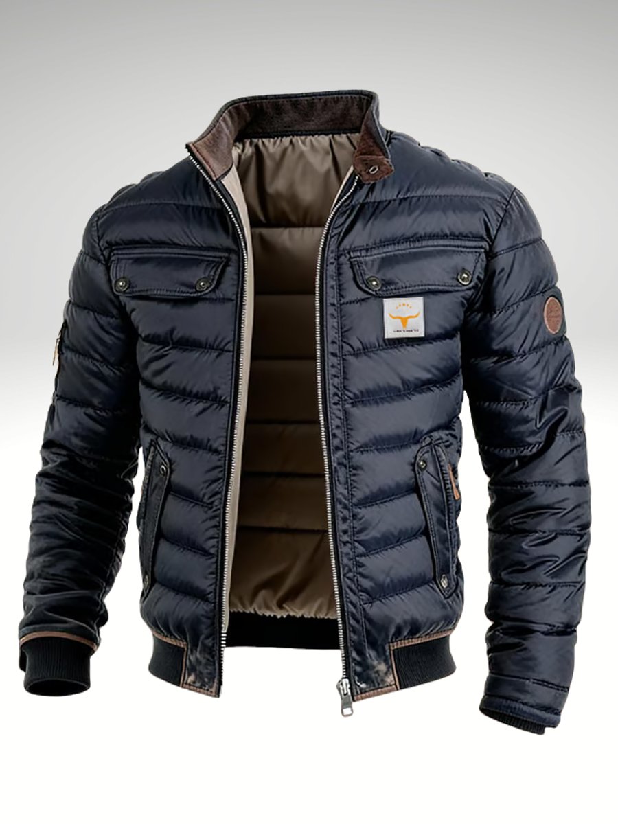 Elijah | Quilted Stand Collar Mens Puffer Jacket