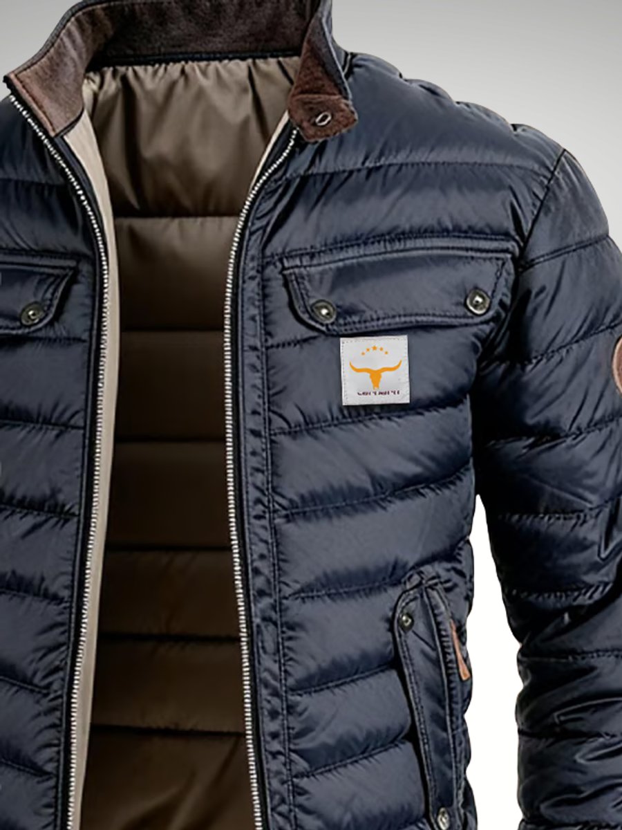 Elijah | Quilted Stand Collar Mens Puffer Jacket