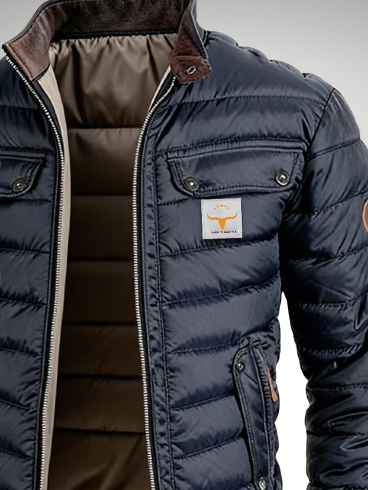 Elijah | Quilted Stand Collar Mens Puffer Jacket
