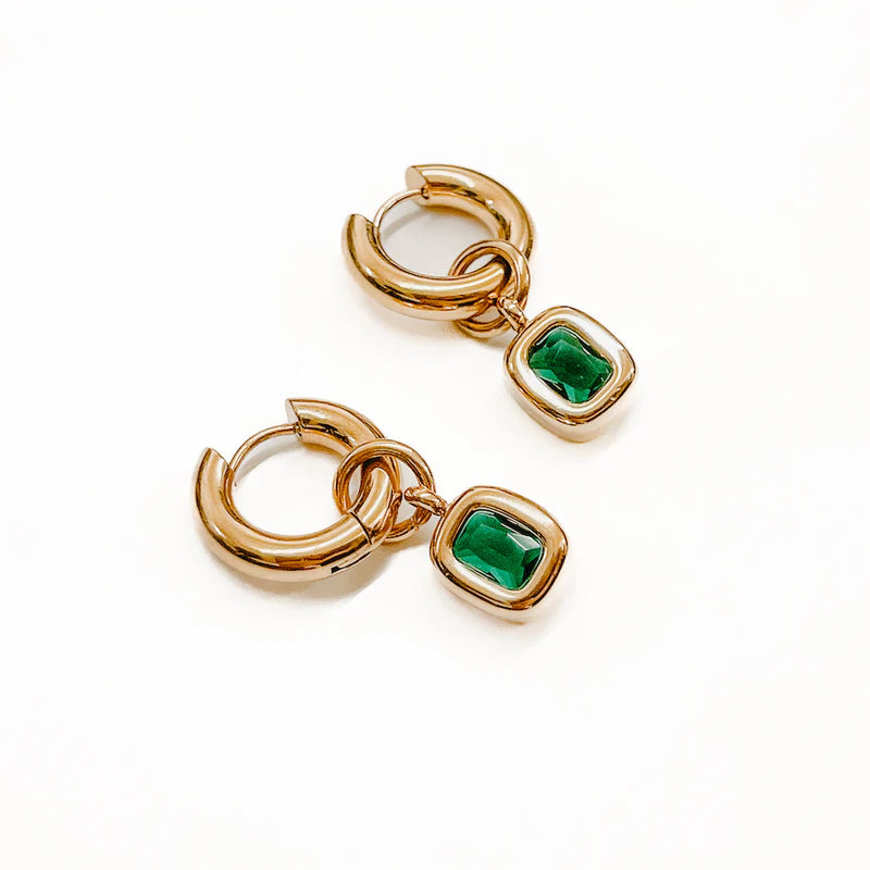 Jewelry- Earrings- Emerald Accent
