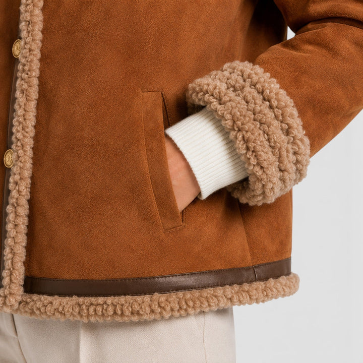 Emily | Elegant Button Front Sherpa Jacket Women