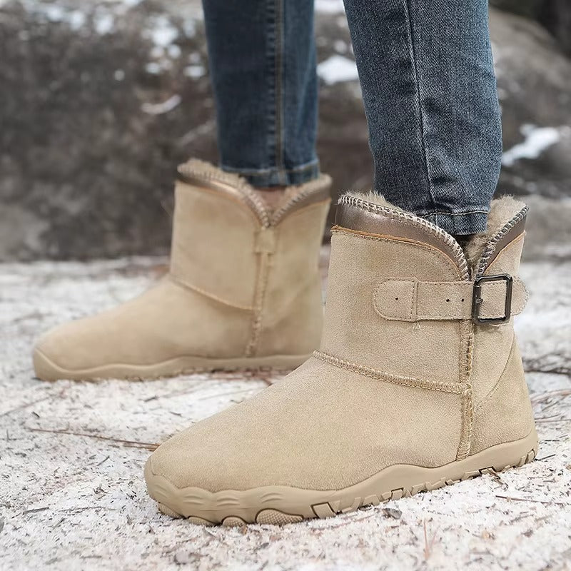 Emily | Lined Buckle Ankle Snow Boots Women